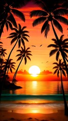 sunset, sunrise, nature, scenery, sun, moon, sunset on the beach, beach, evening sun, nature wallpaper, nature background, red sky, beautiful clouds, colored sky, sky,