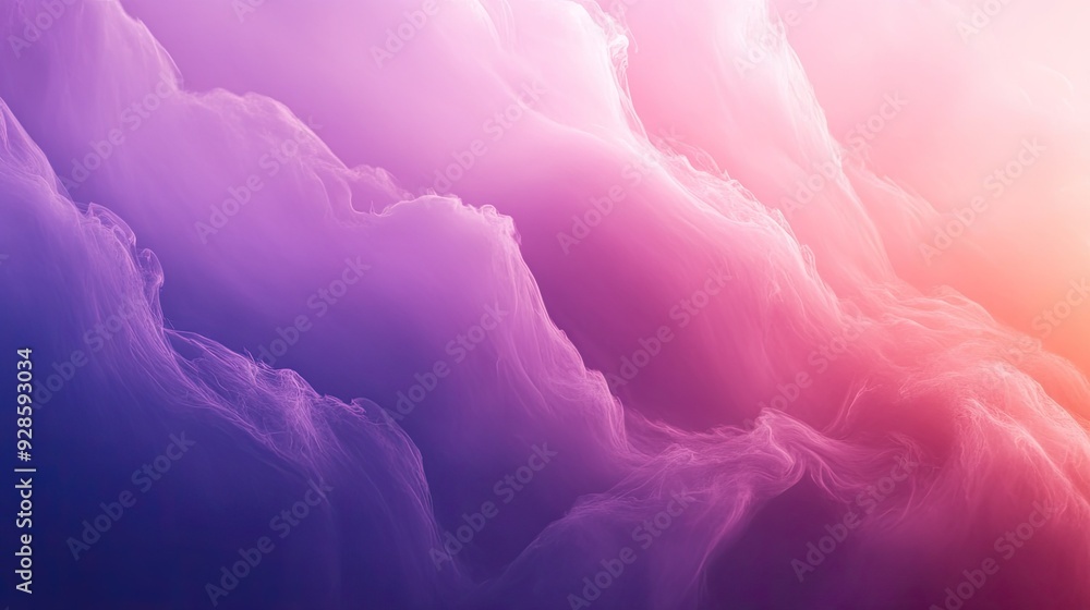 Poster a gradient background transitioning from pink to purple, creating a dreamy and enchanting look.