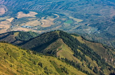 Fototapeta premium view from the top of the mountains