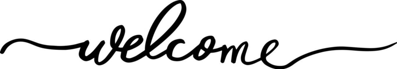 Handwritten welcome english letter design