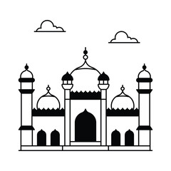 Badshahi mosque, grand mosque in lahore pakistan, mughal architecture