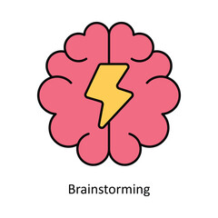 Brainstorming vector filled outline Icon Design illustration. Graphic Design Symbol on White background EPS 10 File