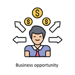 Business opportunity  vector filled outline Icon Design illustration. Graphic Design Symbol on White background EPS 10 File
