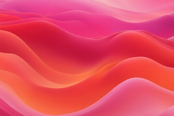 Bright colorful waves in a gradient of red orange and yellow with a warm cheerful vibe, AI Generated