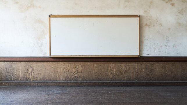 An empty message board at a community center, ready for public notices.