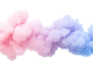 Fototapeta premium A beautiful blend of pink and blue smoke, creating a dreamy atmosphere perfect for artistic backgrounds and designs.
