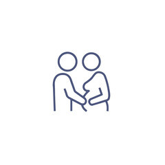 charity icon vector design , donation line icon , love