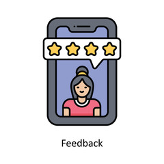 Feedback vector filled outline Icon Design illustration. Graphic Design Symbol on White background EPS 10 File