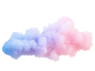 A vibrant, colorful cloud formation with hues of pink and blue, perfect for creative projects and digital designs.