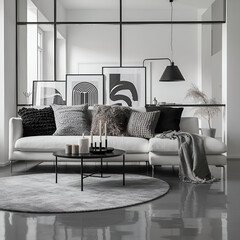 Luxury living Room. Style home interior design of modern living room.	