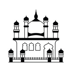 Sacred Sikh temple in Amritsar, golden temple of amritsar vector design