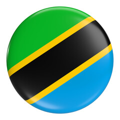Tanzania. round flag icon with transparent background. Africa Cup of Nations