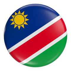 Namibia round flag icon with transparent background. Africa Cup of Nations