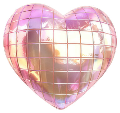 recommend clip art: PNG  Iridescent heart-shaped disco ball