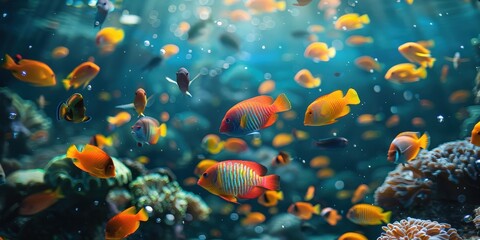 Fototapeta premium Colorful Fish Underwater