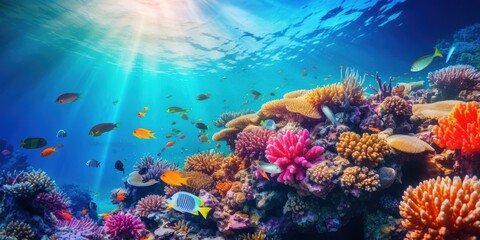 Obraz premium Vibrant Underwater Coral Reef