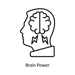 Brain Power vector filled outline Icon Design illustration. Graphic Design Symbol on White background EPS 10 File
