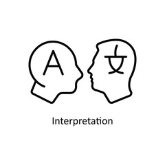 Interpretation vector filled outline Icon Design illustration. Graphic Design Symbol on White background EPS 10 File
