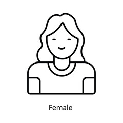 Female  vector filled outline Icon Design illustration. Graphic Design Symbol on White background EPS 10 File