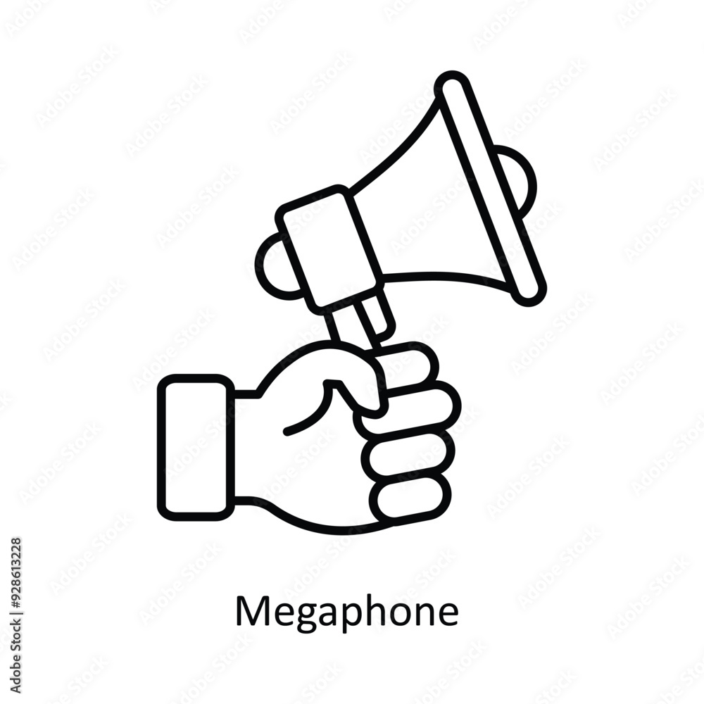 Poster Megaphone  vector filled outline Icon Design illustration. Graphic Design Symbol on White background EPS 10 File