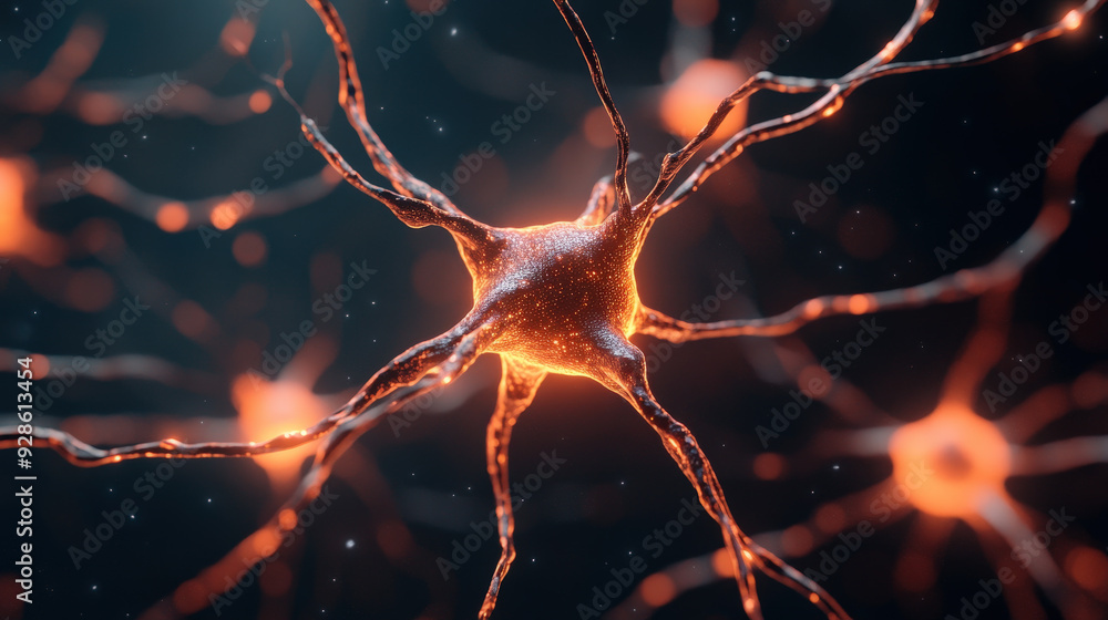 Aufkleber a glowing ai-powered neural network visualized as an interconnected web of light, symbolizing the co