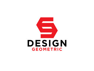 Abstract Initial Letter S Logo. Geometric Hexagonal Shape isolated on White Background. Usable for Business, Building and Technology Logos.