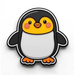 Fototapeta premium Cute Cartoon Penguin Illustration