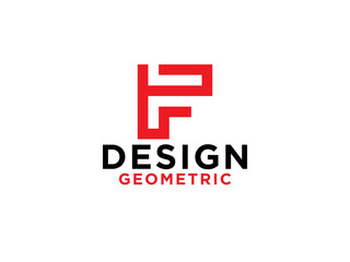 Initial Letter F Logo. Geometric Shape Origami Style isolated on White Background. Usable for Business and Branding Logos.