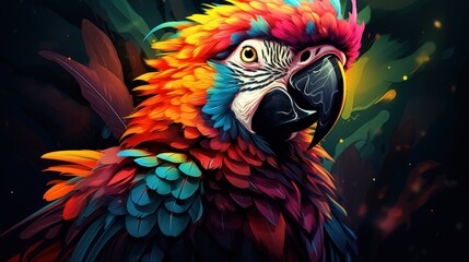 Obraz premium Vibrant Macaw Portrait