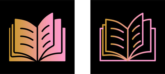 Open Book Vector Icon