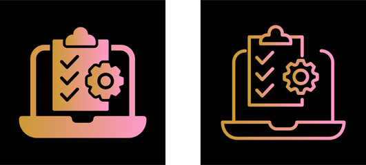Online Checklist Vector Icon