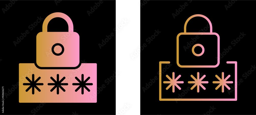 Sticker Pin Code Vector Icon