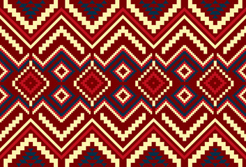 abstract Traditional geometric ethnic fabric pattern ornate elements with ethnic patterns design for textiles, rugs, clothing, sarong, scarf, batik, wrap, embroidery, print, curtain, carpe