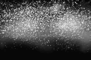 Obraz premium PNG Falling snowflakes on black background