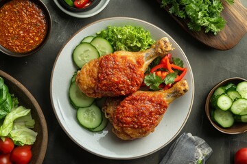 Chicken with Fermented Shrimp Paste Sambal