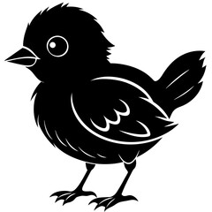 A baby bird Silhouette