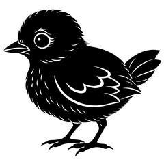 A baby bird Silhouette