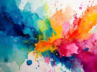 Obraz premium LGBTQ Multicolored Pride Paint/Watercolor Design Background
