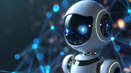 Fototapeta premium Modern design ai robot,New technologies of robotics. 