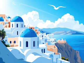sunny Greece city 