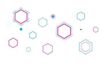 Digital security icons connected by lines on a white background. Modern graphic layout symbolizing...
