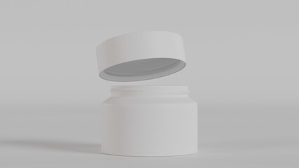 Beauty cosmetic cream product container premium photo 3d render