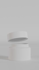 Beauty cosmetic cream product container premium photo 3d render