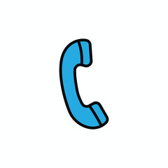 Phone call icon, Call icon vector design, Contact icon clip art, illustration simple minimal editable design.