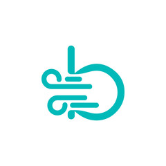 a combination of logos and vectors of wind, with initials, letters, numbers, or alphabets for business and others