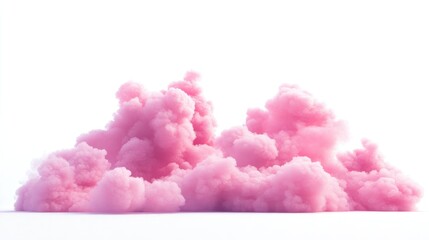 pink clouds on white background