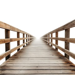 Wooden Bridge Leading to the Horizon.