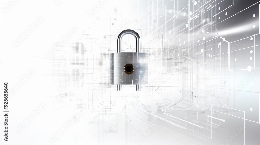 Poster cyber security and online data protection with tacit secured encryption software. neural network ai 