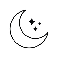 Half moon vector icon