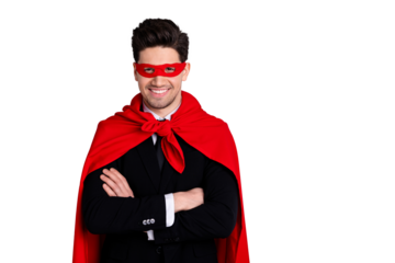 Portrait of nice attractive cheerful cheery incognito best perfect great excellent ideal guy wearing vivid bright super look outfit mantle accessory isolated over light gray background